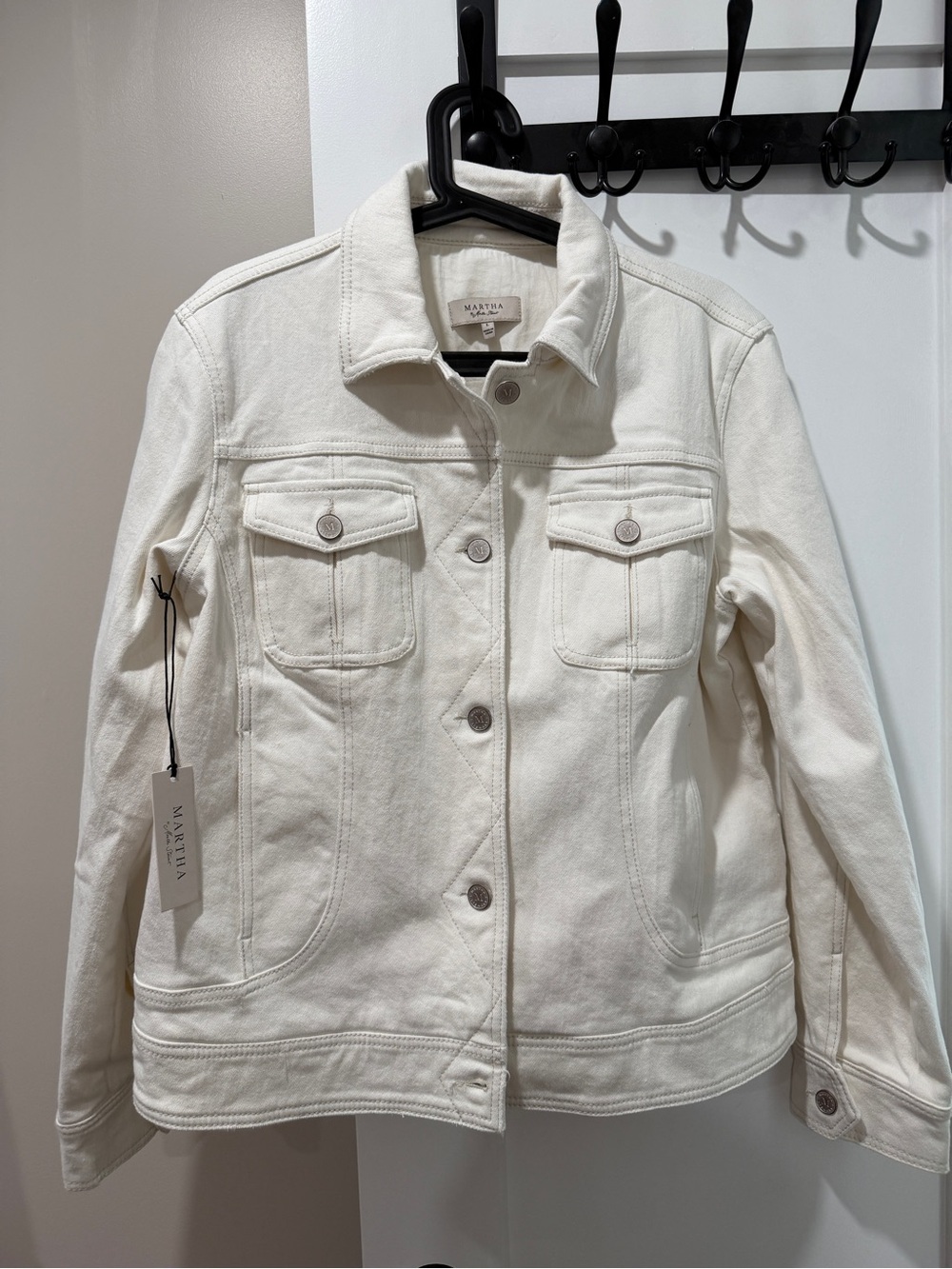Martha Stewart White Denim Jacket - Women's